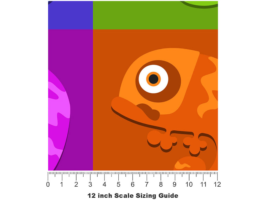 Color Block Reptile Vinyl Film Pattern Size 12 inch Scale~Rwraps Color Block Reptile Sizing Chart~2
