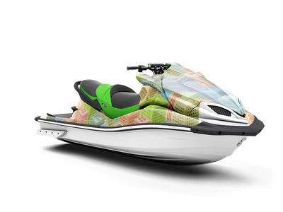 Color Blocks Cityscape Jet Ski Vinyl Customized Wrap