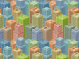 Color Blocks Cityscape Vinyl Wrap Pattern~Rwraps Series 914 Digitally Printed Vinyl Wrap~0