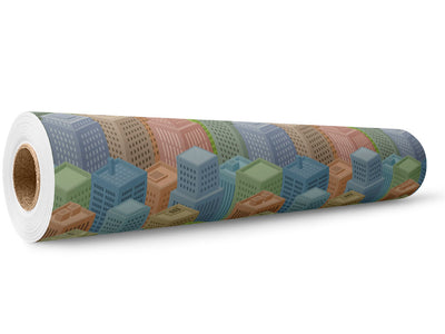 Color Blocks Cityscape Wrap Film Wholesale Roll~Rwraps Series 914 Digitally Printed Vinyl Roll~5