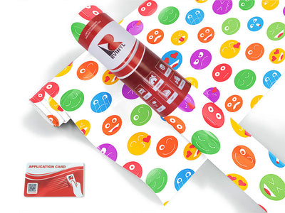 colored crazy emoji Craft Vinyl Roll