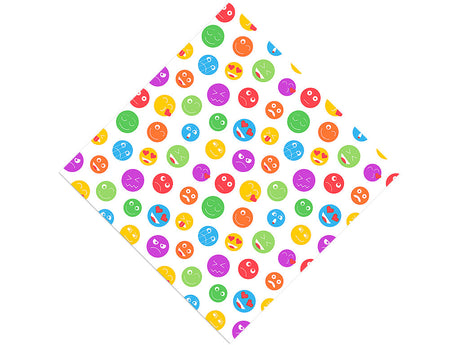 Colored Crazy Emoji Vinyl Wrap Pattern