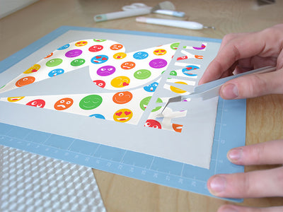 colored crazy emoji Easy Weed Craft Vinyl