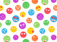 Colored Crazy Emoji Vinyl Wrap Pattern~Rwraps Series 914 Digitally Printed Vinyl Wrap~0