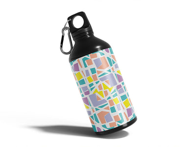 colorful catchall mosaic Water Bottle DIY Stickers