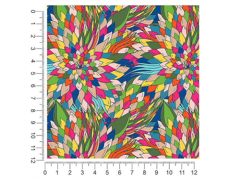 colorful chloris floral 1ft x 1ft Craft Sheets