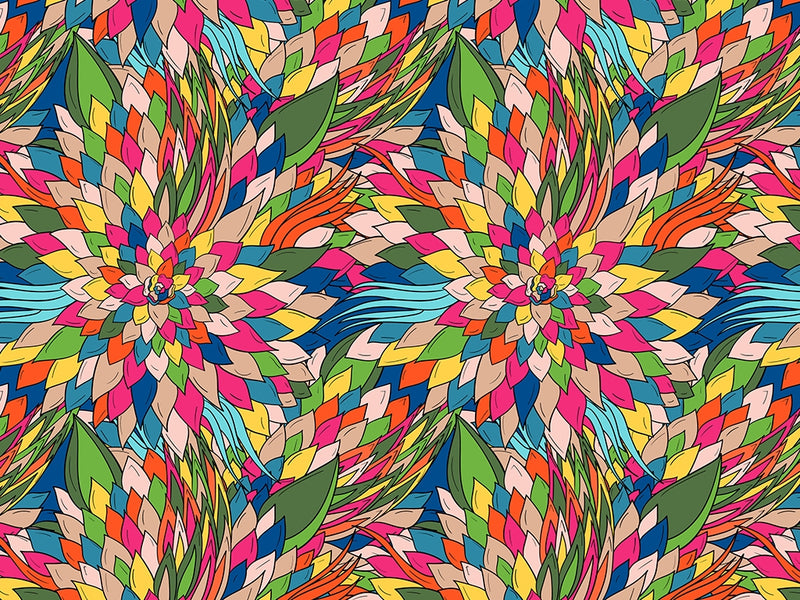 Colorful Chloris Floral Vinyl Wrap Pattern~Rwraps Series 914 Digitally Printed Vinyl Wrap~0
