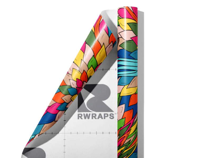 Colorful Chloris Floral Wrap Film Sheets~Rwraps Series 914 Colorful Chloris Floral Scrolled Sheet~3