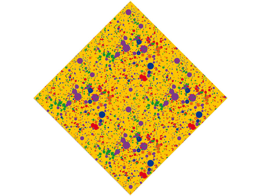 Colorful Classroom Paint Splatter Vinyl Wrap Pattern