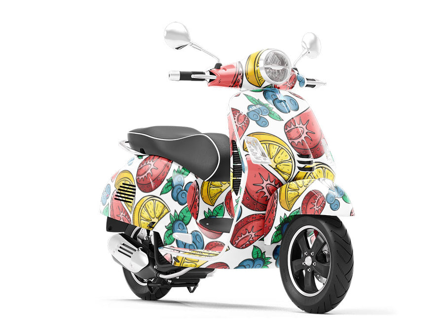 Colorful Compote Fruit Vespa Scooter Wrap Film