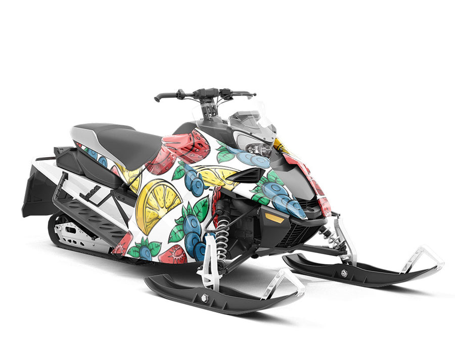 Colorful Compote Fruit Custom Wrapped Snowmobile