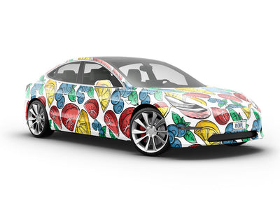 Colorful Compote Fruit Vehicle Vinyl Wrap