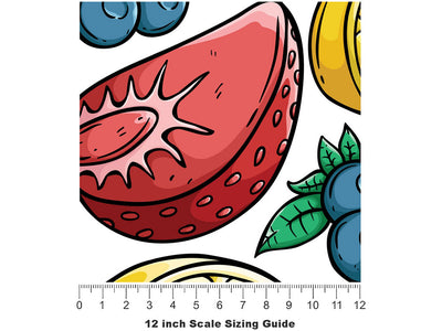 Colorful Compote Fruit Vinyl Film Pattern Size 12 inch Scale~Rwraps Colorful Compote Fruit Sizing Chart~2