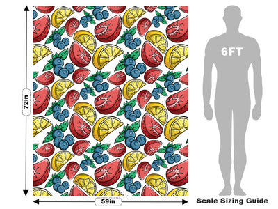 Colorful Compote Fruit Vehicle Wrap Scale~Rwraps Series 914 Colorful Compote Fruit Measurements~1