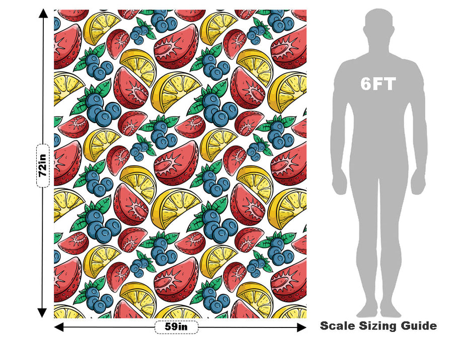 Colorful Compote Fruit Vehicle Wrap Scale~Rwraps Series 914 Colorful Compote Fruit Measurements~1