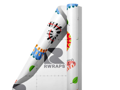 Colorful Crawlers Bug Wrap Film Sheets~Rwraps Series 914 Colorful Crawlers Bug Scrolled Sheet~3