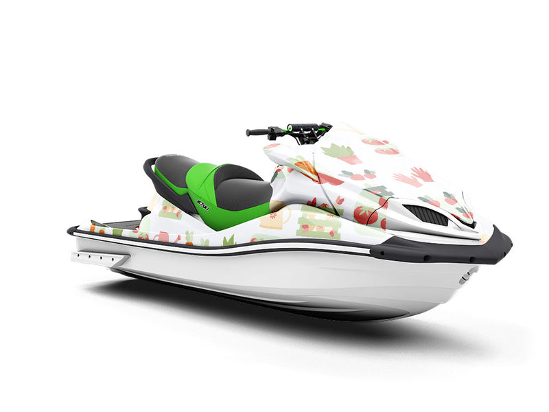 Colorful Crop Gardening Jet Ski Vinyl Customized Wrap