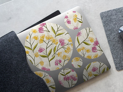 colorful dandelions floral DIY Laptop Stickers