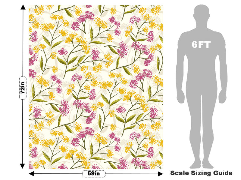 Colorful Dandelions Floral Vehicle Wrap Scale~Rwraps Series 914 Colorful Dandelions Floral Measurements~1