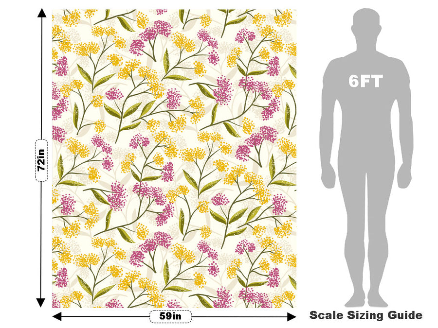 Colorful Dandelions Floral Vehicle Wrap Scale~Rwraps Series 914 Colorful Dandelions Floral Measurements~1