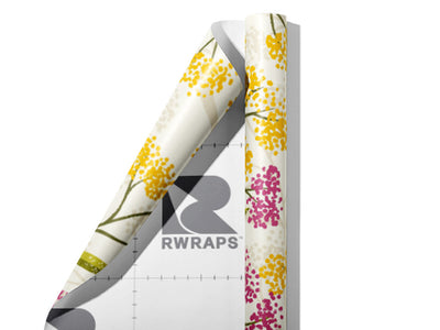 Colorful Dandelions Floral Wrap Film Sheets~Rwraps Series 914 Colorful Dandelions Floral Scrolled Sheet~3