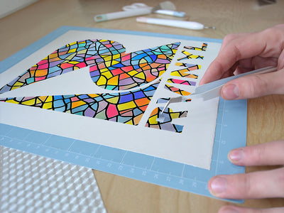 colorful leftovers stained glass Easy Weed Craft Vinyl