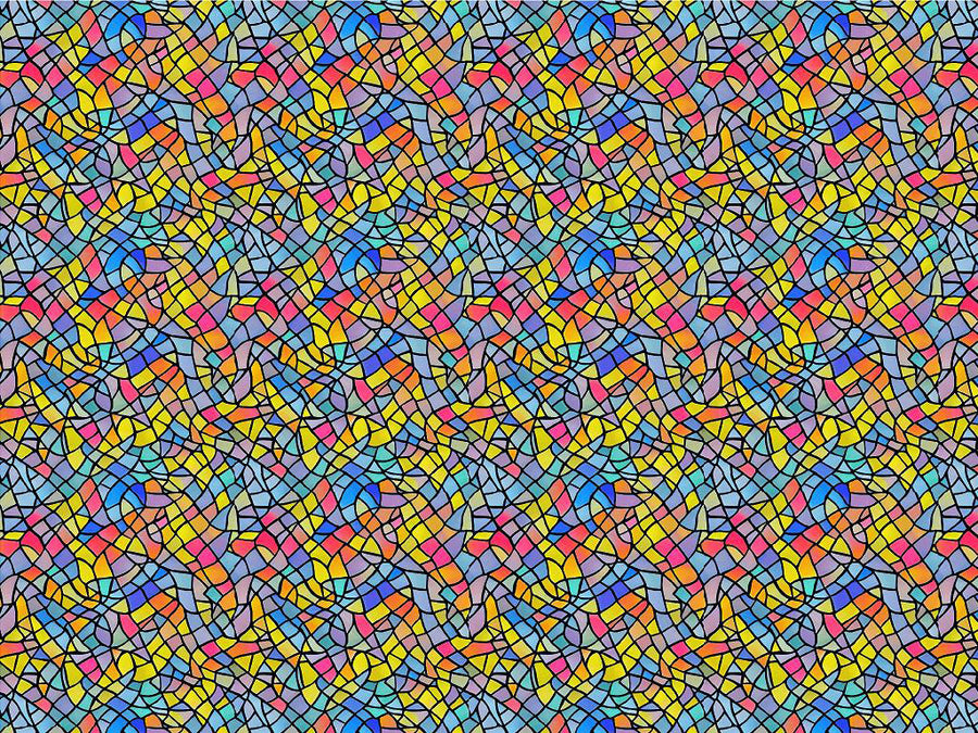 Colorful Leftovers Stained Glass Vinyl Wrap Pattern~Rwraps Series 914 Digitally Printed Vinyl Wrap~0