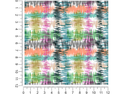 colorful radiowaves abstract geometric 1ft x 1ft Craft Sheets