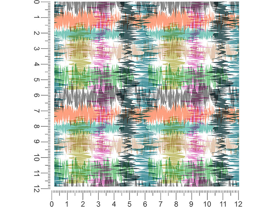 colorful radiowaves abstract geometric 1ft x 1ft Craft Sheets