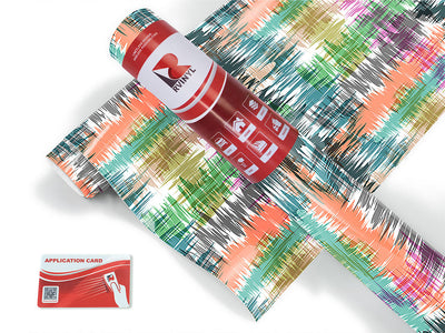 colorful radiowaves abstract geometric Craft Vinyl Roll