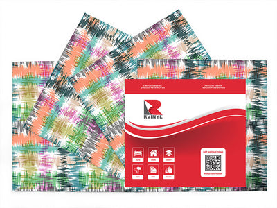 colorful radiowaves abstract geometric Craft Vinyl Sheet Pack
