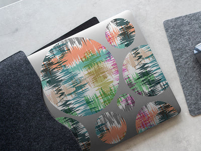 colorful radiowaves abstract geometric DIY Laptop Stickers