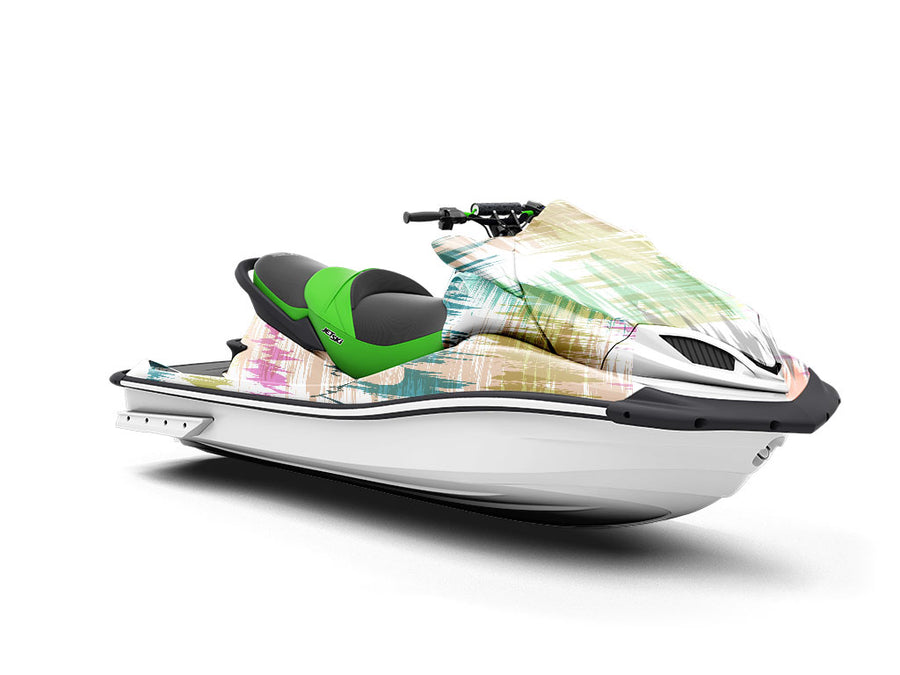 Colorful Radiowaves Abstract Jet Ski Vinyl Customized Wrap