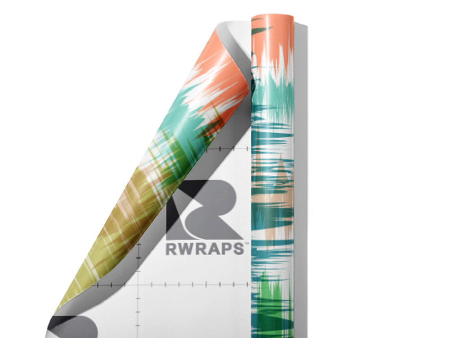 Colorful Radiowaves Abstract Wrap Film Sheets~Rwraps Series 914 Colorful Radiowaves Abstract Scrolled Sheet~3
