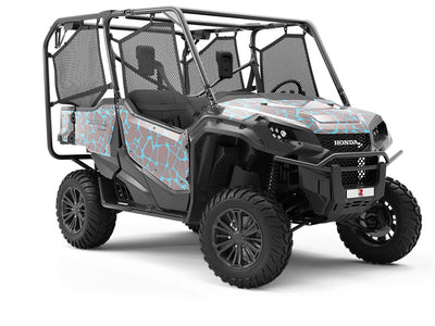 Columbia Blue Cobblestone Utility Vehicle Vinyl Wrap