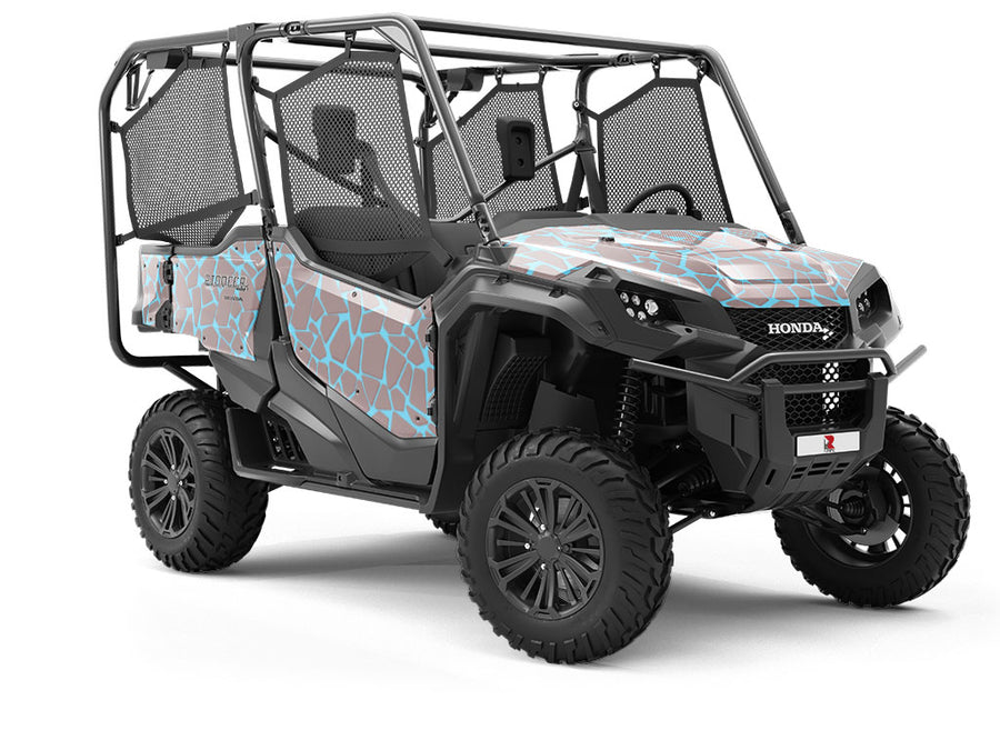 Columbia Blue Cobblestone Utility Vehicle Vinyl Wrap
