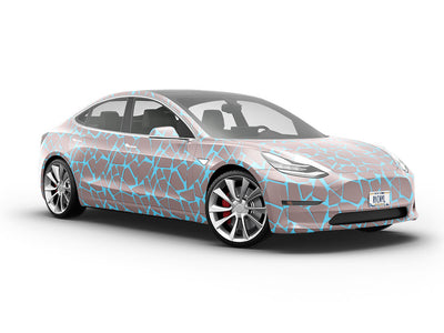 Columbia Blue Cobblestone Vehicle Vinyl Wrap