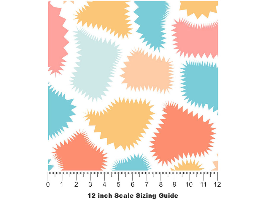 Come Home Abstract Vinyl Film Pattern Size 12 inch Scale~Rwraps Come Home Abstract Sizing Chart~2