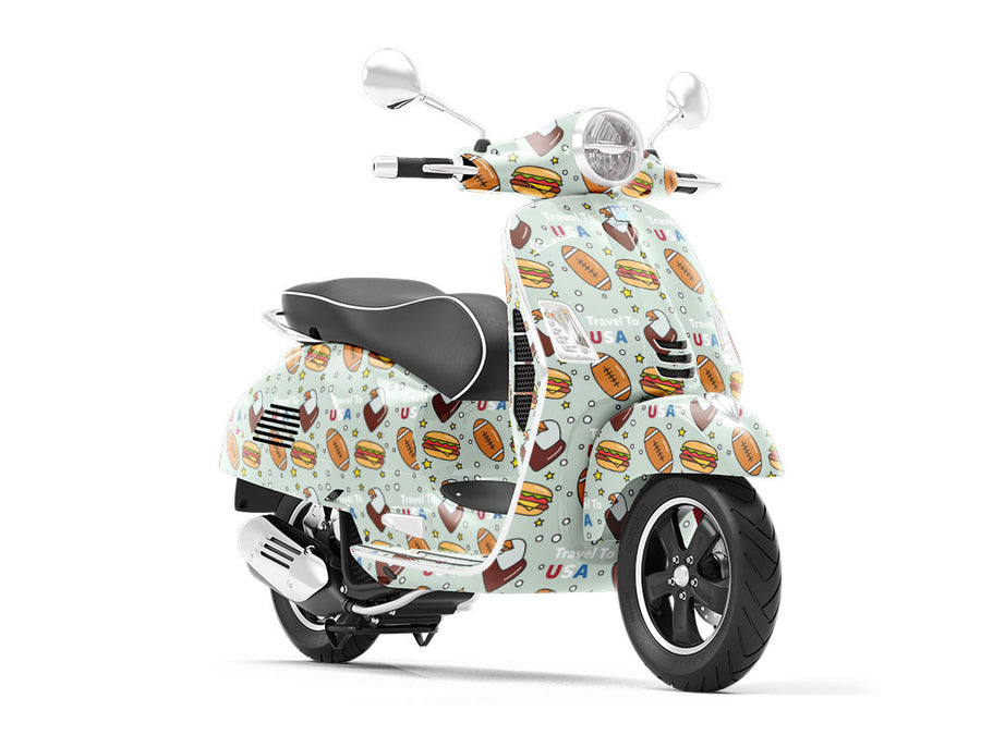 Come Visit Americana Vespa Scooter Wrap Film