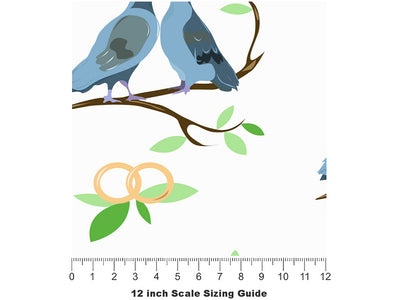 Coming Home Birds Vinyl Film Pattern Size 12 inch Scale~Rwraps Coming Home Birds Sizing Chart~2