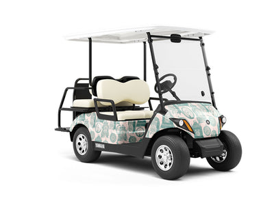 Complex Clocks Steampunk Wrapped Golf Cart