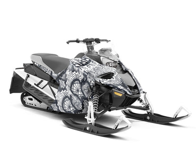 Complex Mandelbrot Mandala Custom Wrapped Snowmobile