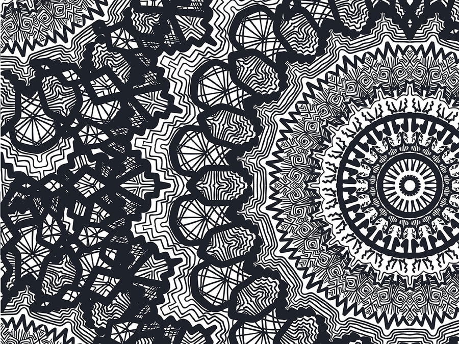 Complex Mandelbrot Mandala Vinyl Wrap Pattern~Rwraps Series 914 Digitally Printed Vinyl Wrap~0