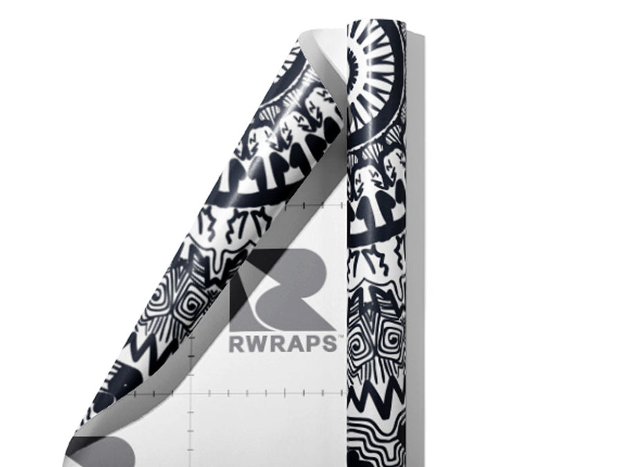 Complex Mandelbrot Mandala Wrap Film Sheets~Rwraps Series 914 Complex Mandelbrot Mandala Scrolled Sheet~3