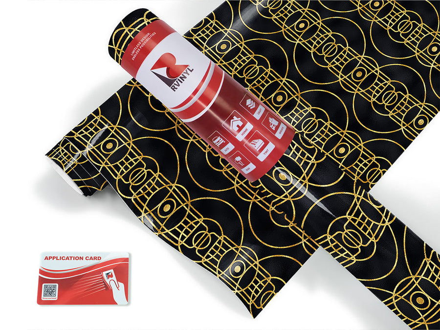 concentric circles art deco Craft Vinyl Roll