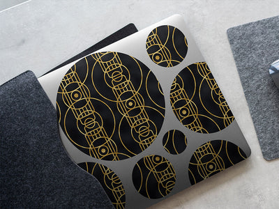 concentric circles art deco DIY Laptop Stickers