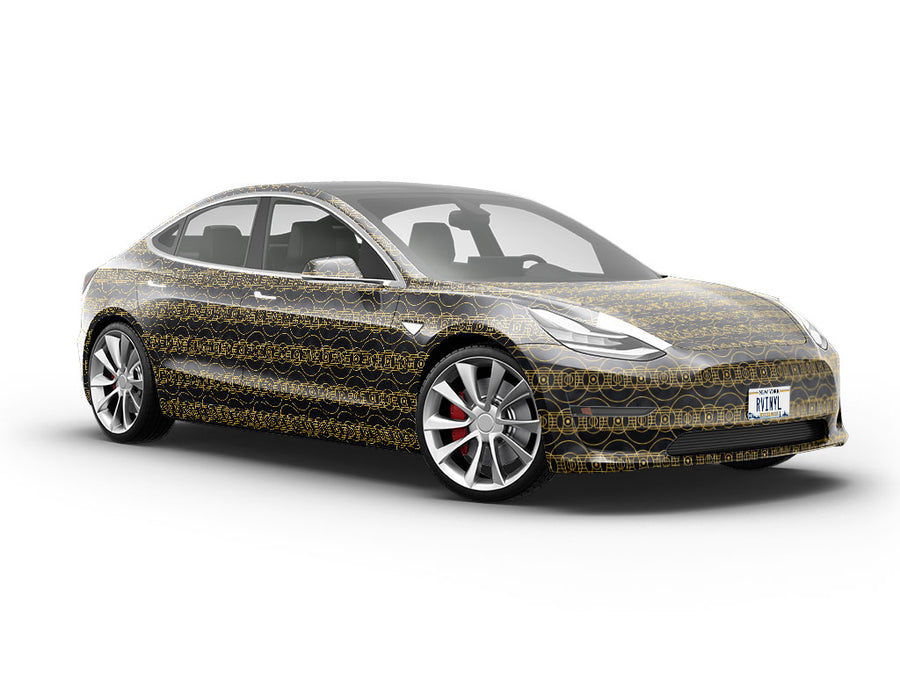 Concentric Circles Art Deco Vehicle Vinyl Wrap