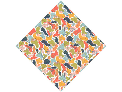 Concentric Rainbow Cobblestone Vinyl Wrap Pattern