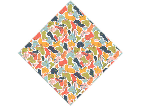 Concentric Rainbow Cobblestone Vinyl Wrap Pattern