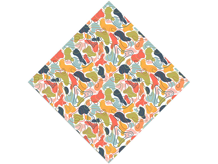 Concentric Rainbow Cobblestone Vinyl Wrap Pattern